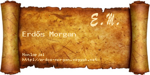 Erdős Morgan névjegykártya